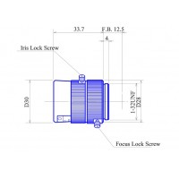 1/3-inch 4.0mm F1.2 0.1m MOD Manual Iris Lens